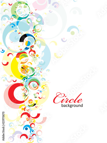 intensive rainbow colors circle background