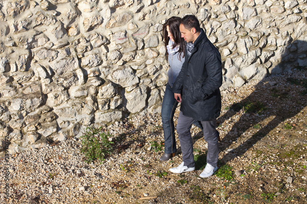 Fototapeta premium Young couple playing around