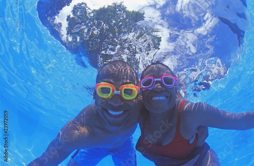 Adult Couple In Swimming Pool