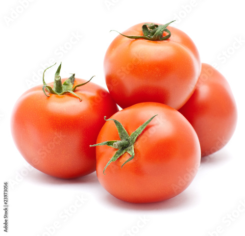 Juicy isolated tomato.