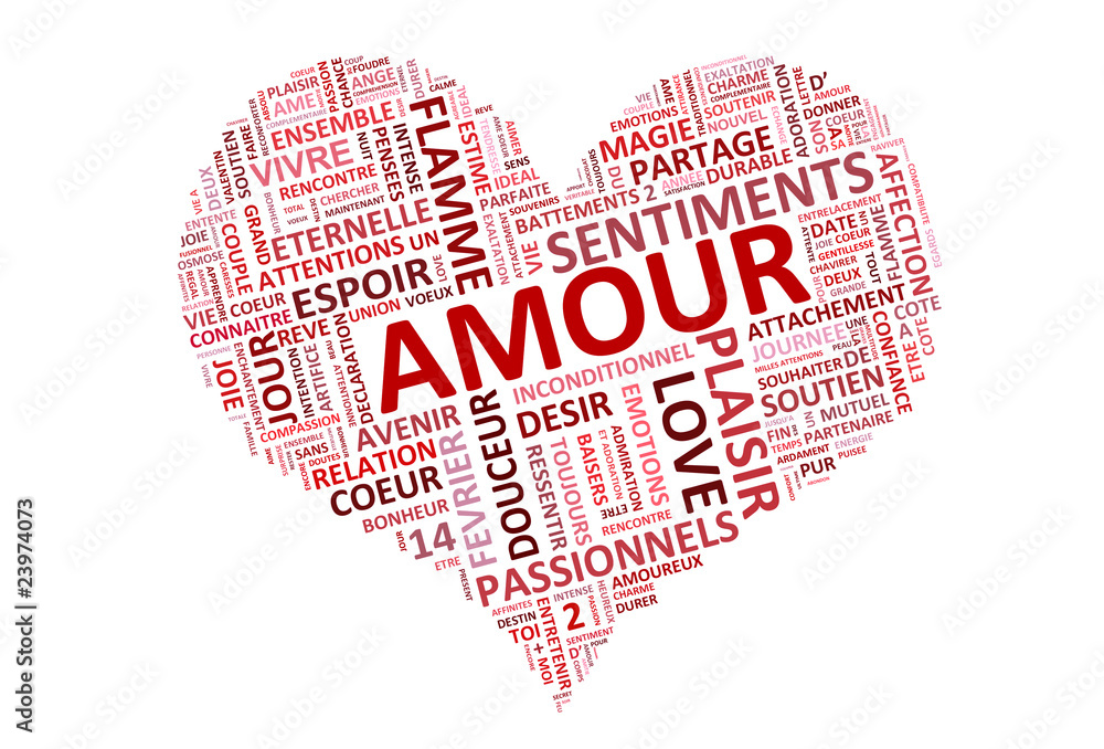 Mot En Rapport Avec L'amour stock.adobe.com