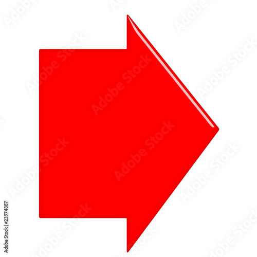 3D Glossy Red Arrow