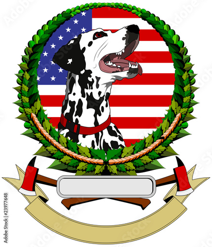 logo with Dalmatians