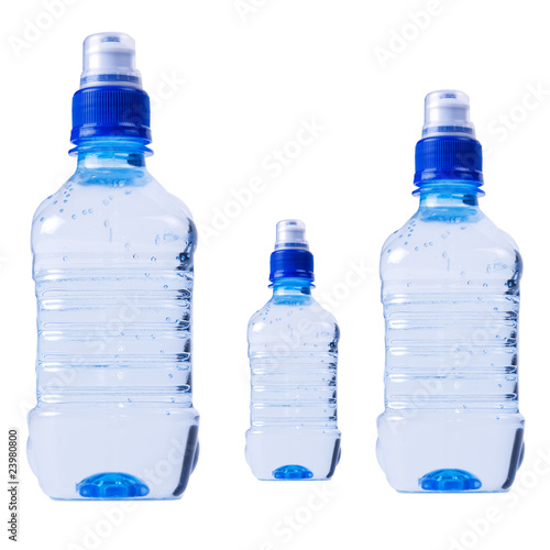 Water bottles isolated