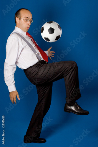 Business with soccer ball (football)
