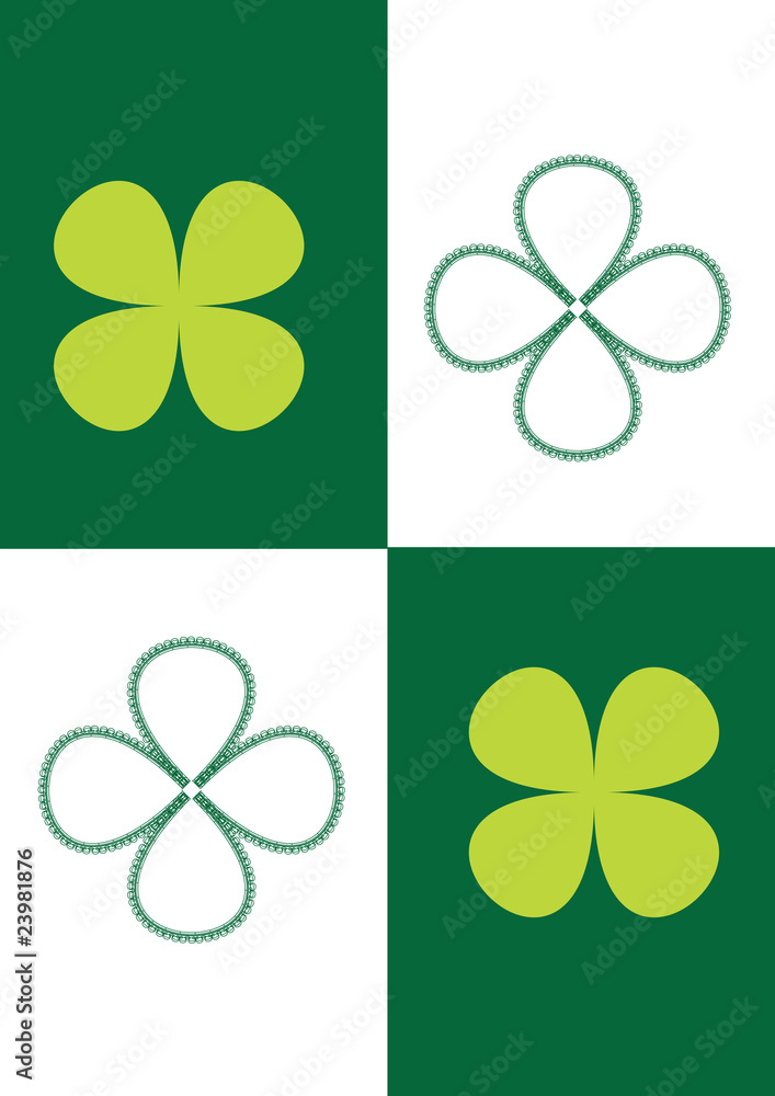 card design with four leaf clover card design with four leaf clover