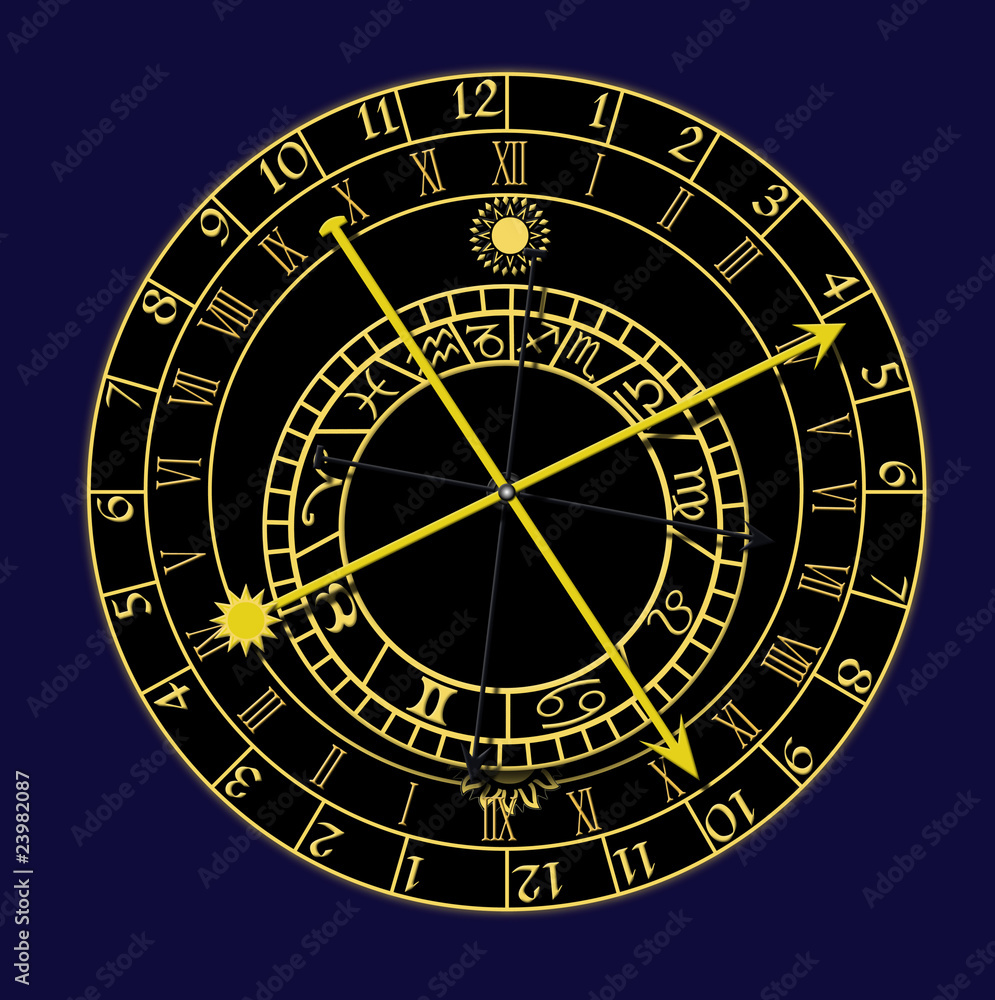 Naklejka premium astronomical clock