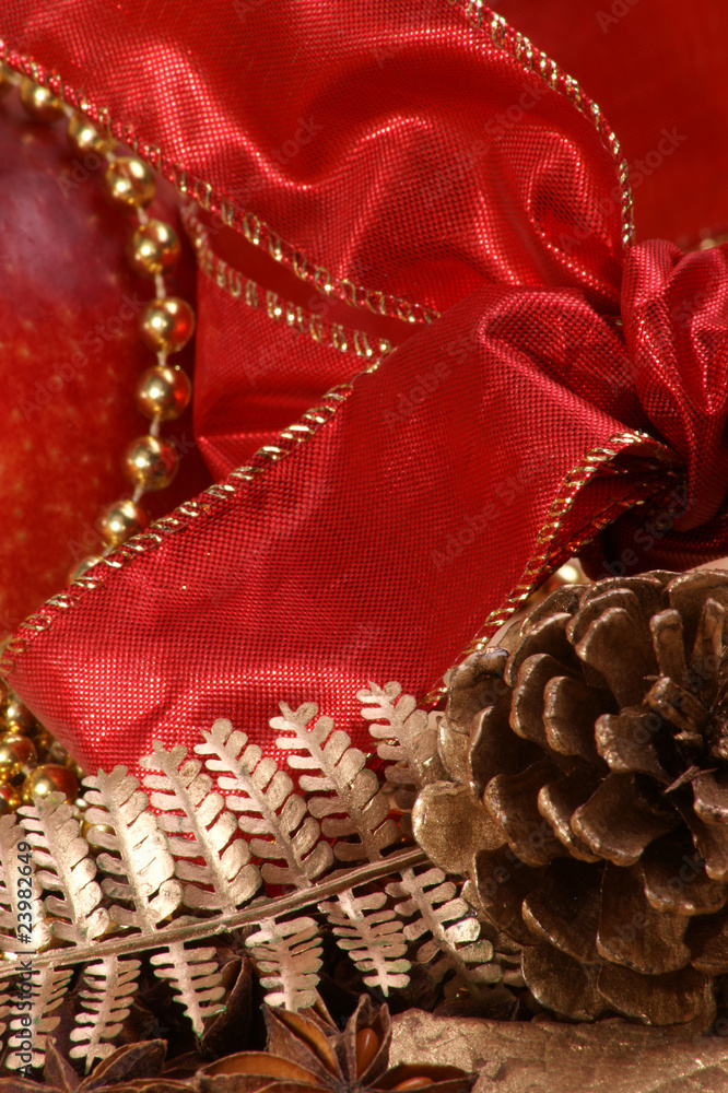 Obraz premium Weihnachtsdekoration mit Gewürzen