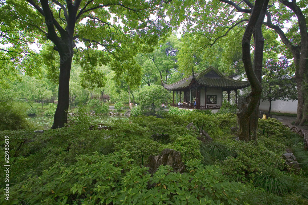 chine, suzhou : jardin politique des simples