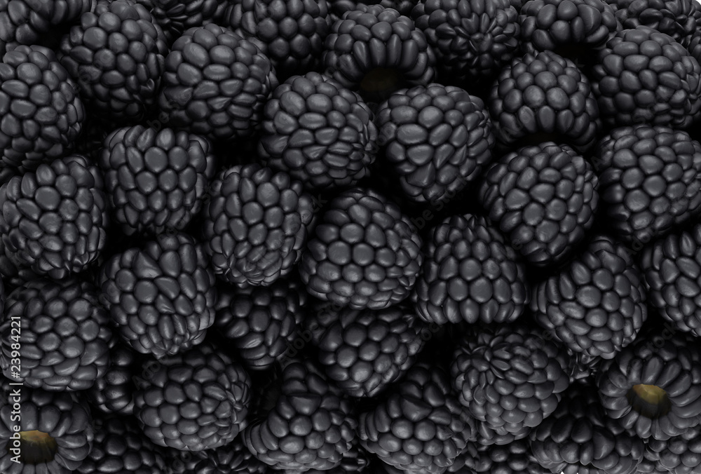 Black blackberry texture or background Black blackberry texture or background