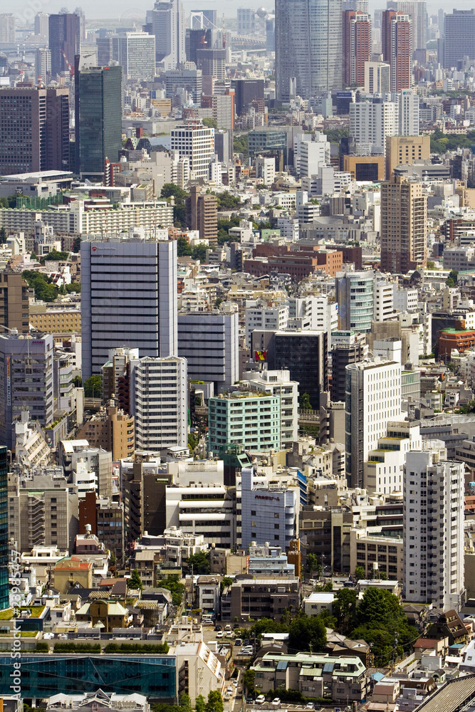 View of Tokyo buildings