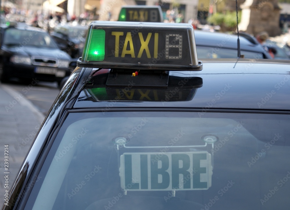 Obraz premium Taxi in Barcelona
