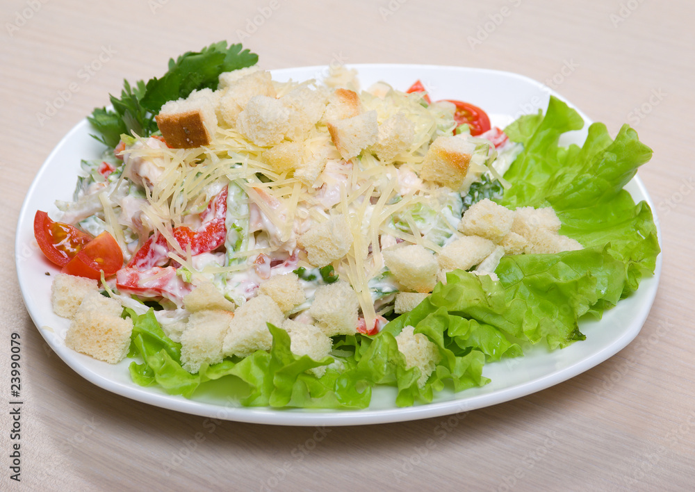 vegetable salad from tomato and zwieback vegetable salad from tomato and zwieback