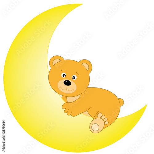 oso  encima de la luna