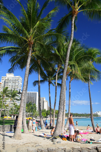 Waikiki Beach, Honolulu, Oahu, Hawaii.. © Chee-Onn Leong