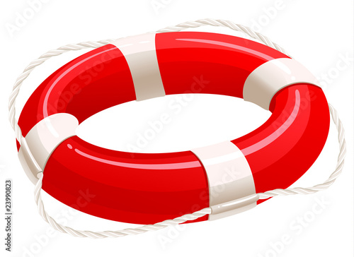 Life buoy, cartoon vector illustration