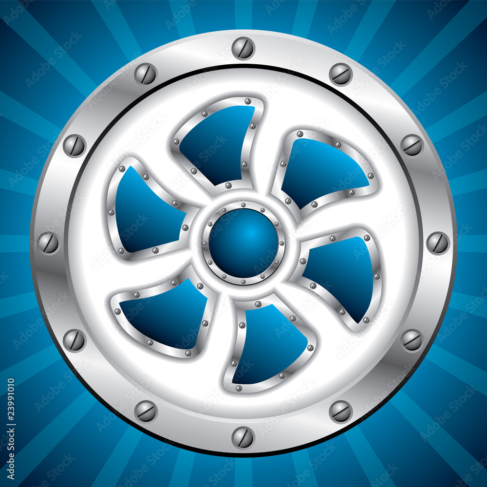 Obraz premium Shiny steel cog