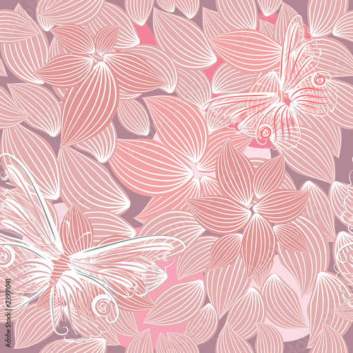 seamless background pink flower