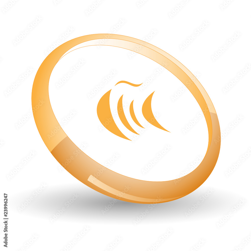 Obraz premium Abstract fish. Vector icon.