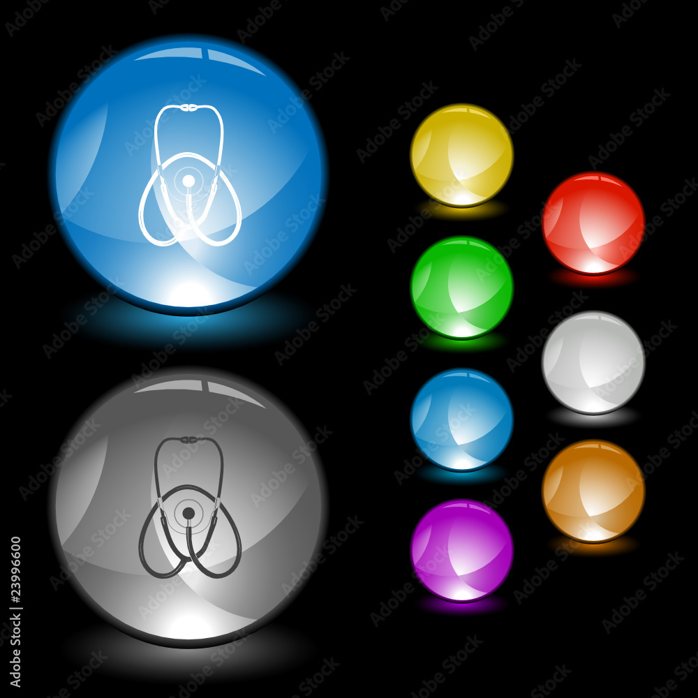 Stethoscope. Vector interface element. Stethoscope. Vector interface element.