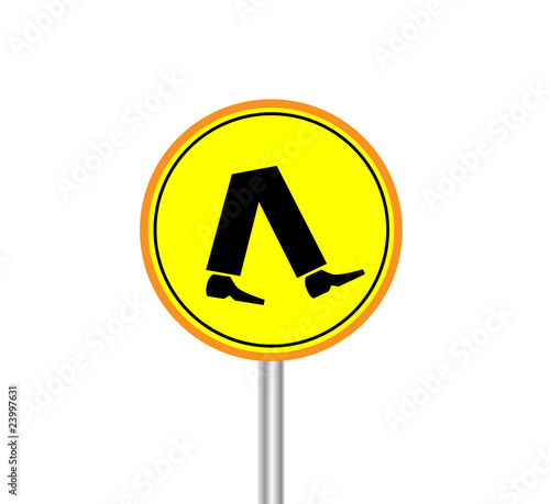 Walking area sign