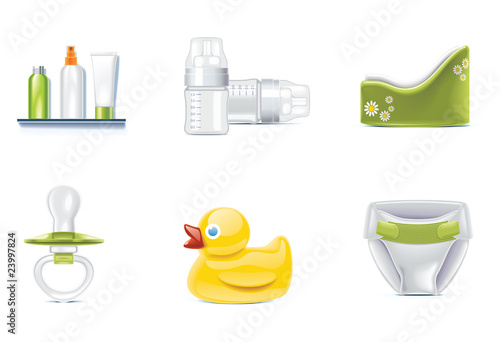 Vector baby icons. Part 3