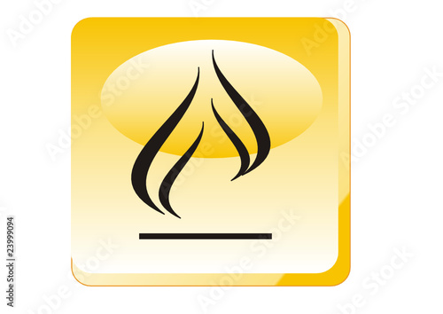 Warnung - Offene Flamme