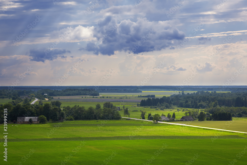 Summertime countryside. Summertime countryside.
