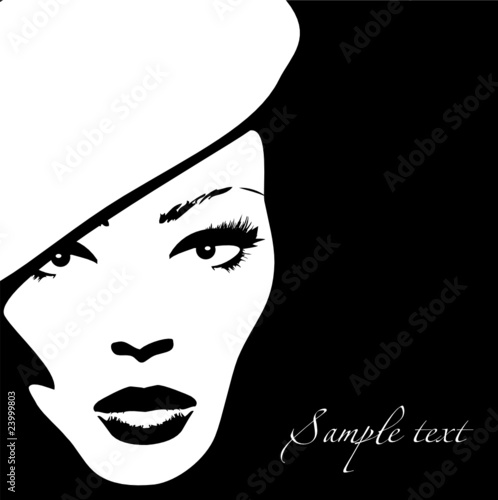 Woman image in retro style