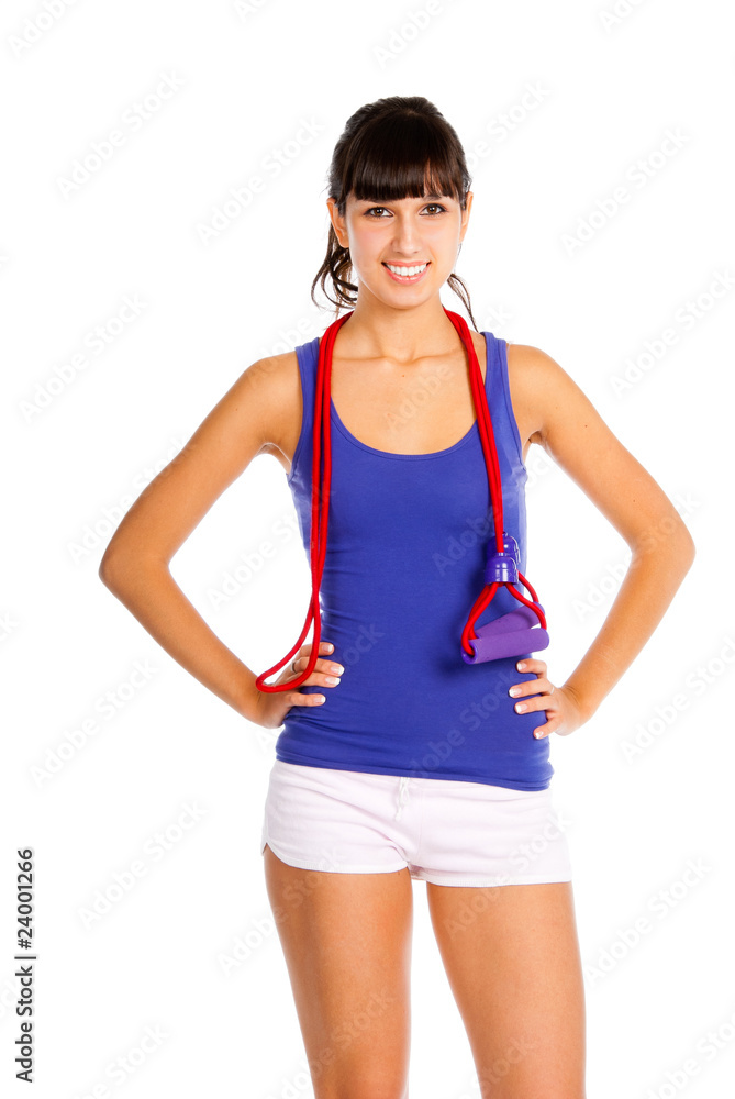 Beautiful young fitness trainer Beautiful young fitness trainer