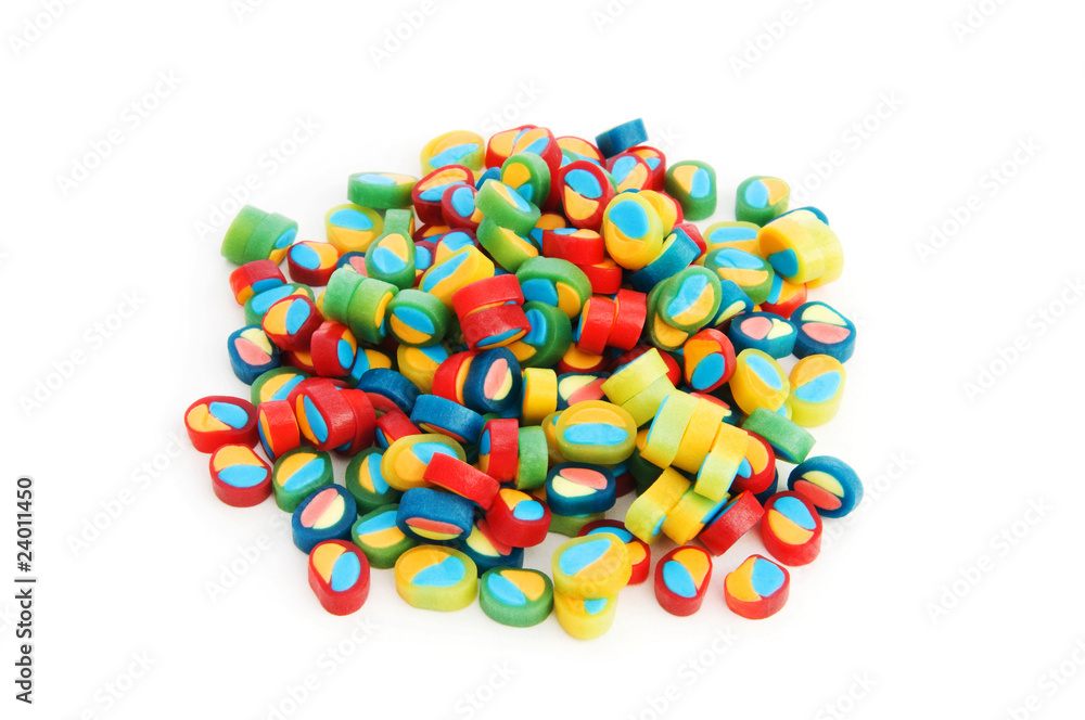 Colourful sweets isolated on the white background Colourful sweets isolated on the white background