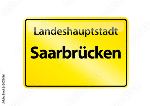 Ortsschild Saarbrücken