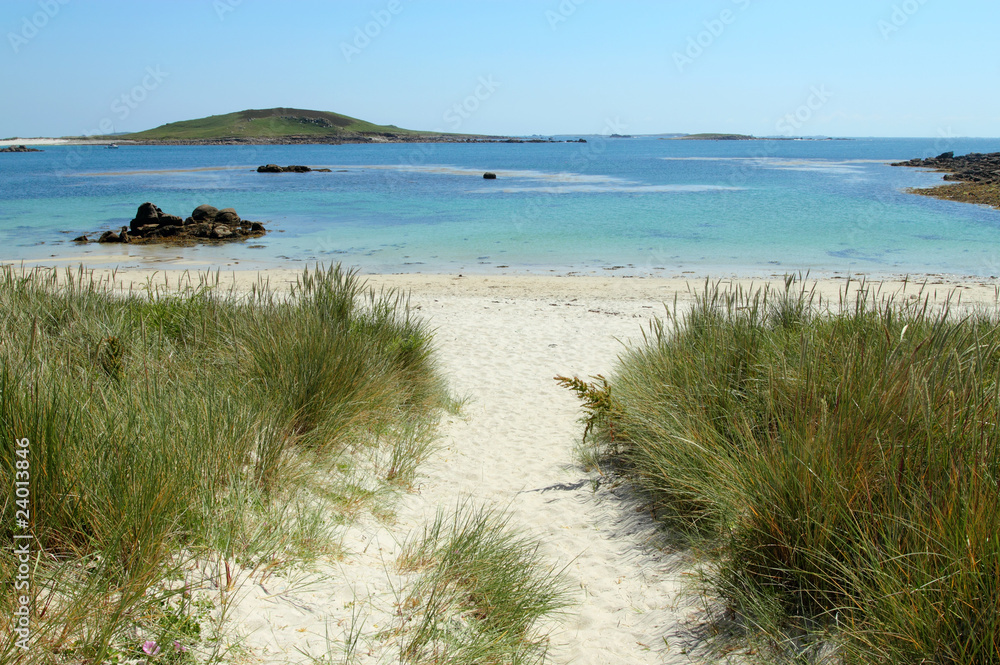 custom made wallpaper toronto digitalPath to Rushy Bay beach in Bryher, Isles of Scilly Cornwall UK.