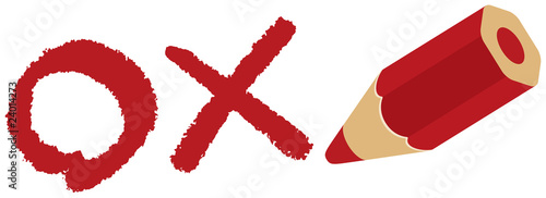 Red circle & Cross mark