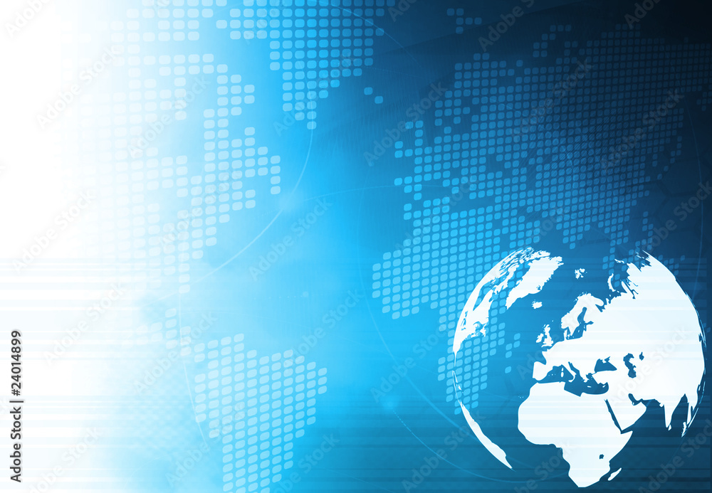 Obraz premium Europe map technology-style artwork