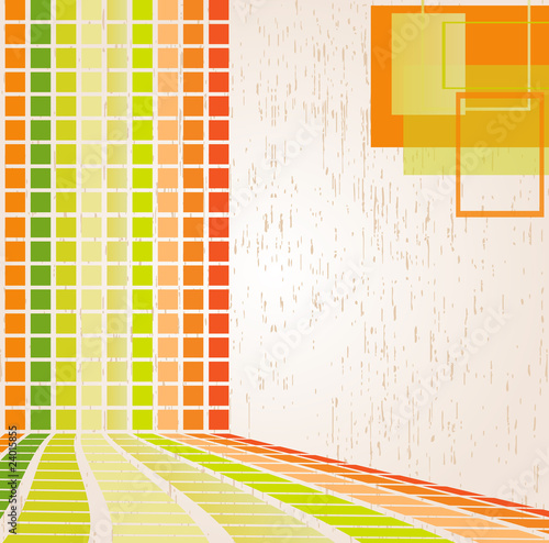 Colourful abstract background with squares