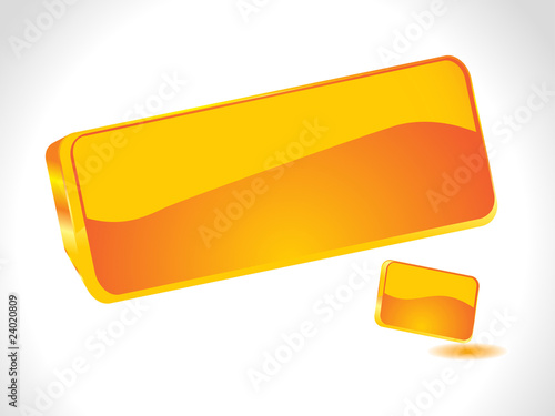 abstract 3d glossy orange icon