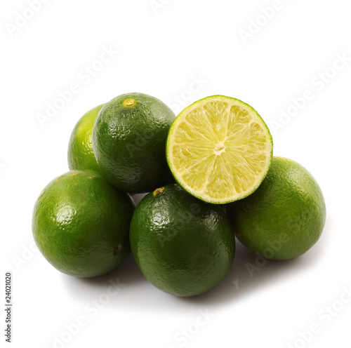 lime in fondo bianco