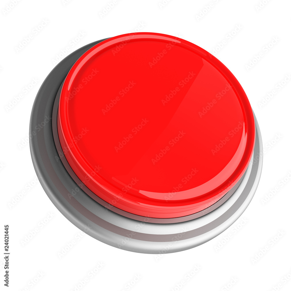 Red button on a white background Red button on a white background