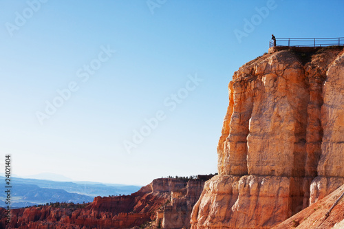 Man on the cliff photo