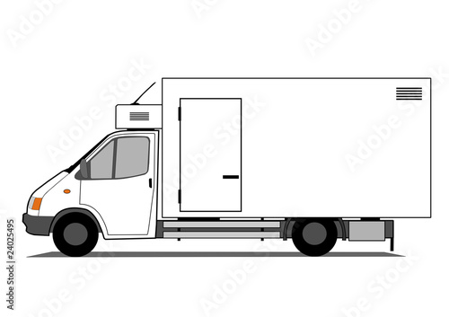 Refrigerated car vector