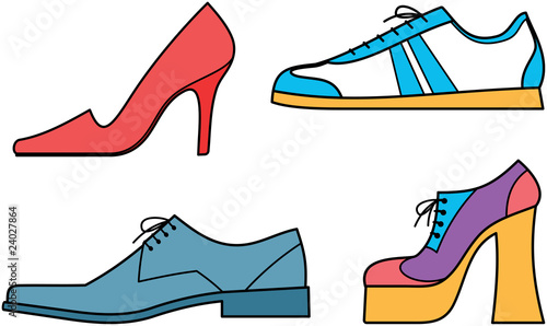 Men's  and women's shoes – Vector illustration