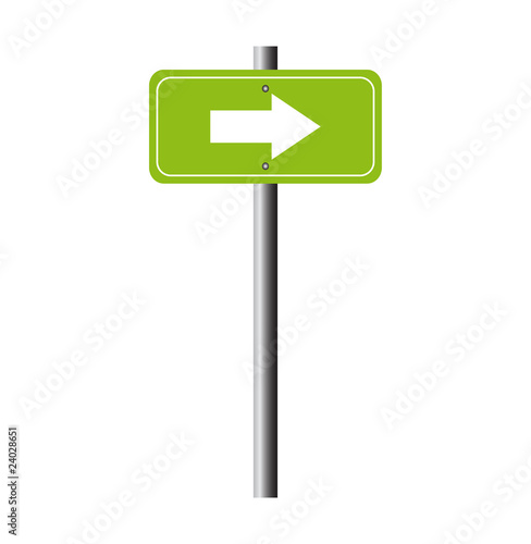 Board with arrow symbol