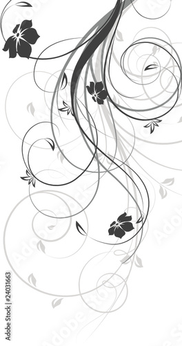 Floral abstract aside element