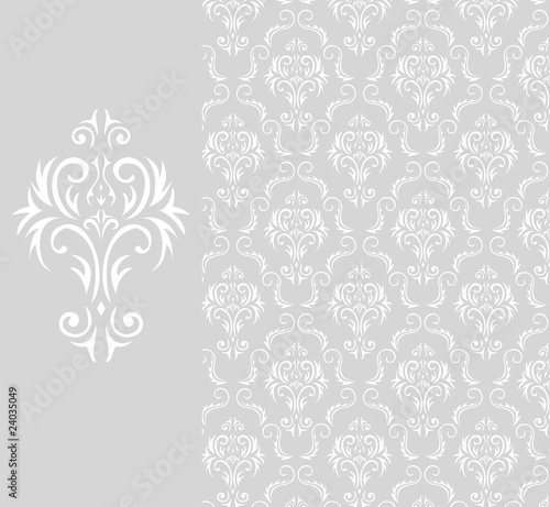 Seamless background from a floral ornament