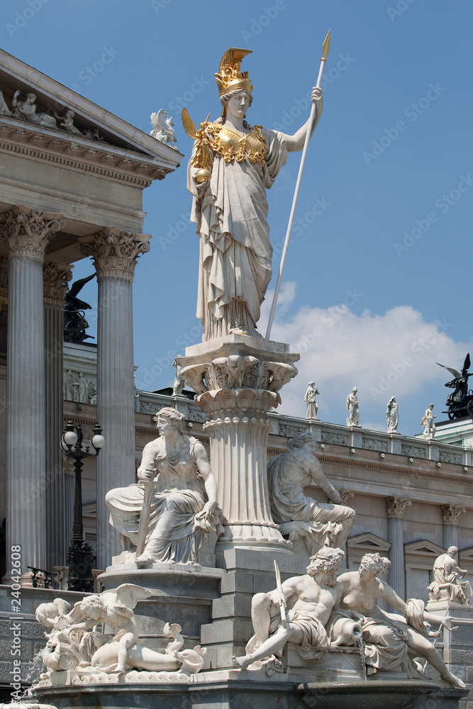 Fototapeta premium Pallas Athene vor dem Parlament