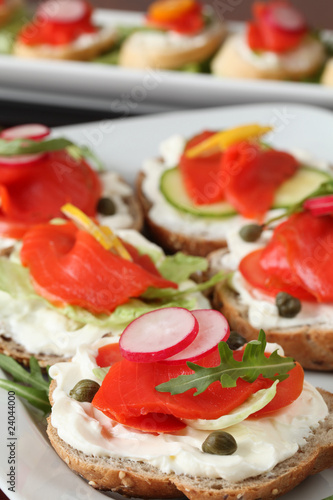 Smoked salmon appetizers