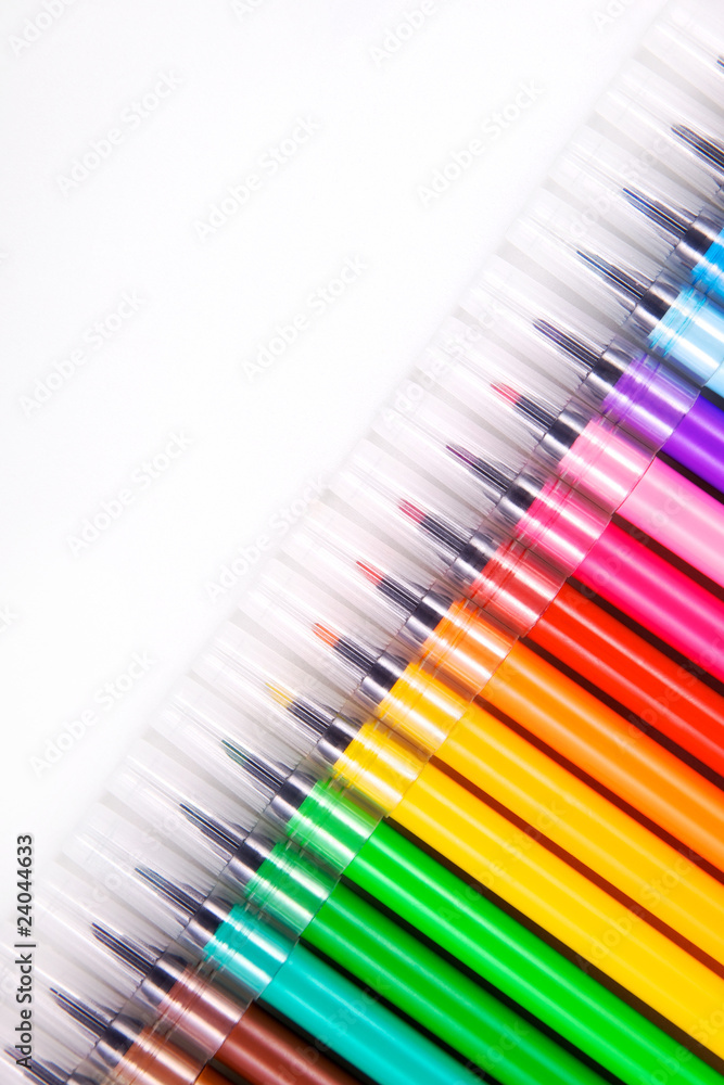 diagonal background with multicolored pencils diagonal background with multicolored pencils