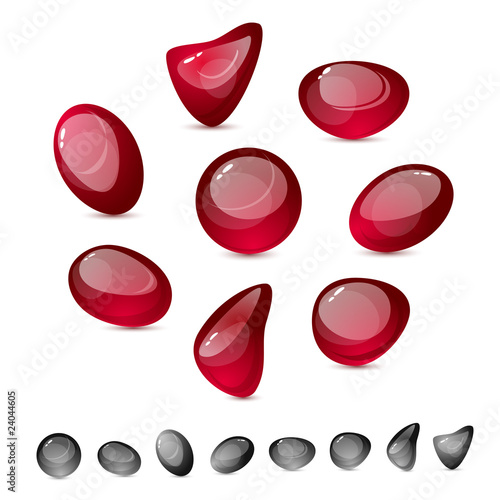 Glass stones, vector