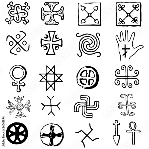 Crosses vector. various religious symbols